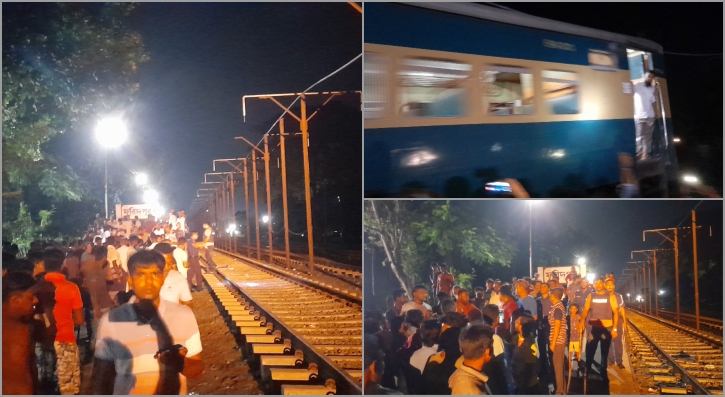 ফরিদপুরে রাতের আঁধারে আটকে দেওয়া হলো চন্দনা কমিউটার ট্রেন 